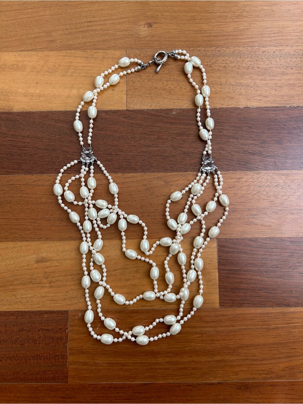 Vintage Monet 5 strand pearl necklace